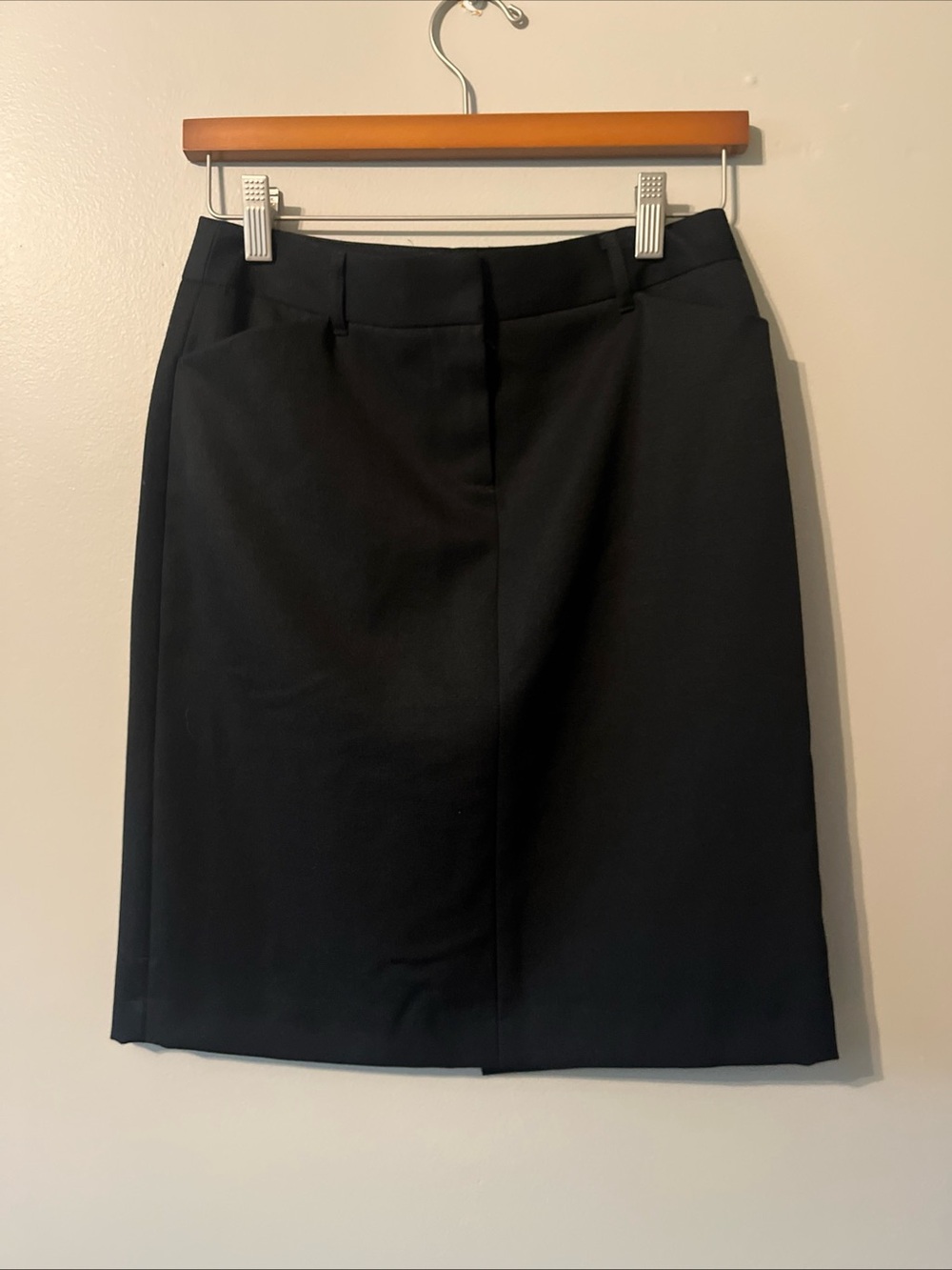 Women’s J.Crew 100% Wool Black Dress Work Office Skirt Size P2 2 Petite